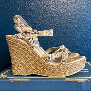 Sbicca Floral Wedge Sandals